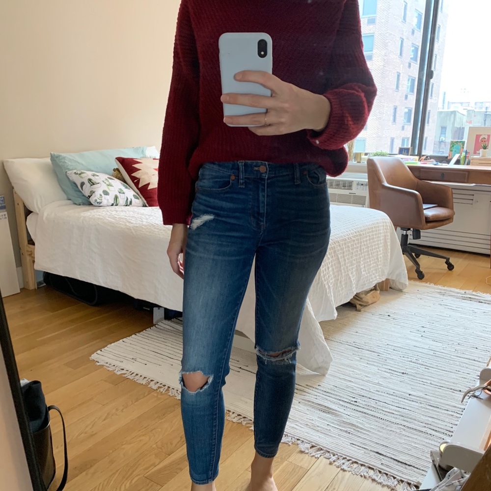 Madewell Ripped Knees Skinny Jeans
